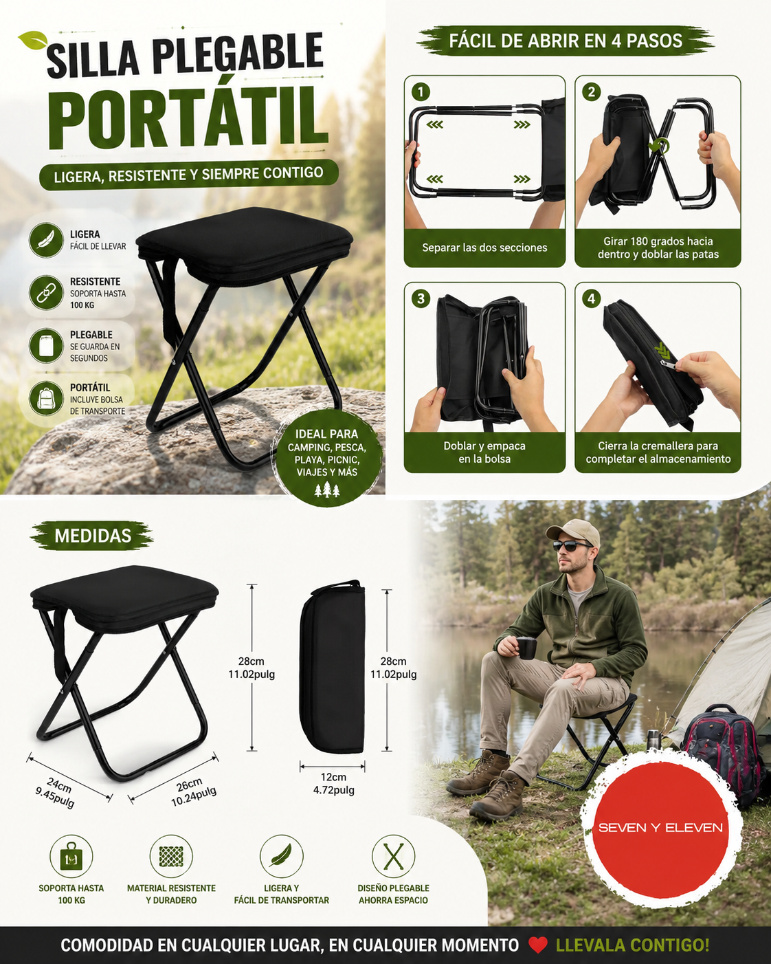 SILLA PLEGABLE PORTATIL